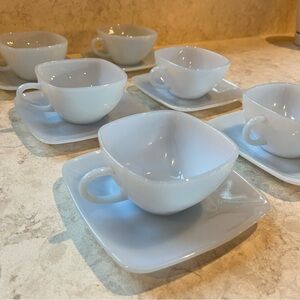 Fire King Azurite Tea Cup and Saucer Set